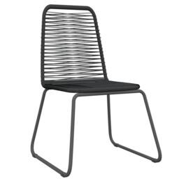 Berkfield Home 3 Piece Garden Dining Set Black - thumbnail 3