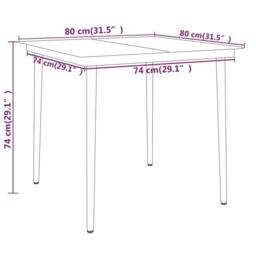Berkfield Home 3 Piece Garden Dining Set Black - thumbnail 8