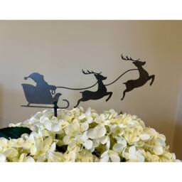 Poppyforge Santa Pot Pin Garden Art (Pack of 3) - H25 cm - White - thumbnail 4