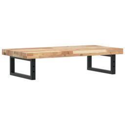 Berkfield Home Basin Shelf Wall Mounted Steel & Solid Wood Acacia in Brown - thumbnail 6