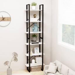 Berkfield Home Storage Shelf White 60x30x210 cm Solid Wood Pine - Size: 60 x 30 x 210 cm - thumbnail 4