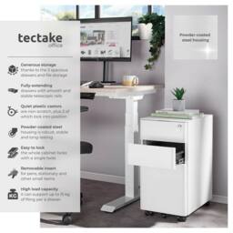 tectake Filing Cabinet Parvus in White - thumbnail 2