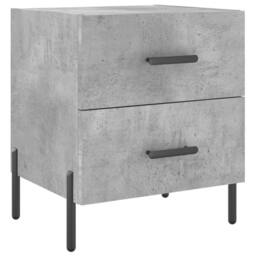 Berkfield Home Modern Bedside Cabinet Concrete Grey 40x35x47.5 cm Engineered Wood - thumbnail 3