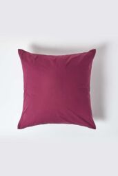 Homescapes Continental Egyptian Cotton Pillowcase 200 TC, 60 x 60 cm in Plum