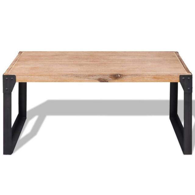 Berkfield Home Coffee Table Solid Acacia Wood 100x60x45 cm in Brown - Size: 100 x 60 x 45 cm - image 1