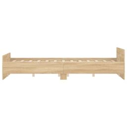 Berkfield Home Bed Frame with Headboard & Footboard Sonoma Oak 160x200 cm in Brown - thumbnail 5