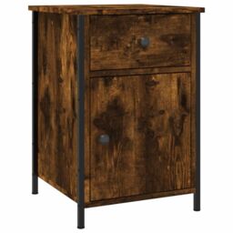 Berkfield Home Bedside Cabinets 2 pcs Smoked Oak 40x42x60 cm Engineered Wood in Brown - Size: 40 x 42 x 60 cm - thumbnail 5