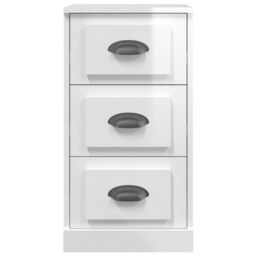 Berkfield Home Sideboard High Gloss White 36x35.5x67.5 cm Engineered Wood - thumbnail 4