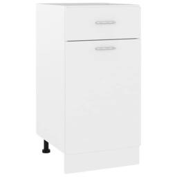 Berkfield Home Durable Drawer Bottom Cabinet White 40x46x81.5 cm Engineered Wood - thumbnail 2