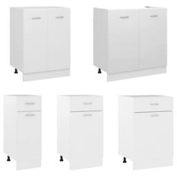 Berkfield Home Durable Drawer Bottom Cabinet White 40x46x81.5 cm Engineered Wood - thumbnail 5