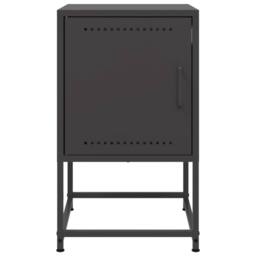 Berkfield Home Bedside Cabinet Black 36x39x60.5 cm Steel - thumbnail 6