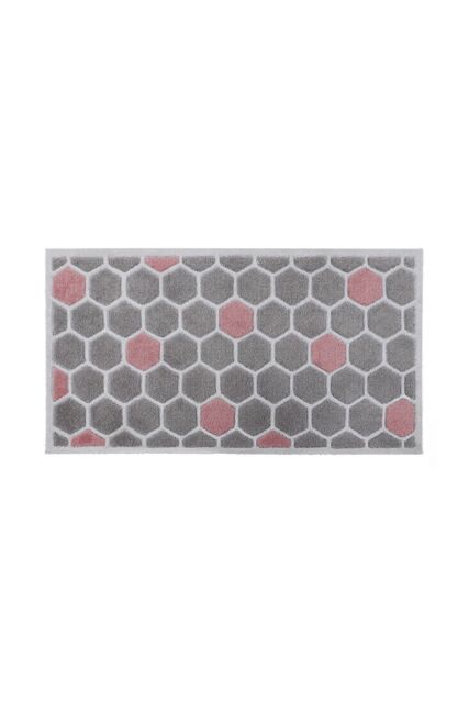 JVL Solemate® Hand Carved Honeycomb Doormat, 57 X 100 cm in Grey - Size: 57 cm x 100 cm - image 1