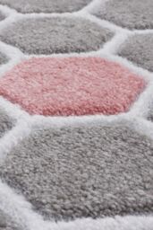 JVL Solemate® Hand Carved Honeycomb Doormat, 57 X 100 cm in Grey - Size: 57 cm x 100 cm - thumbnail 4