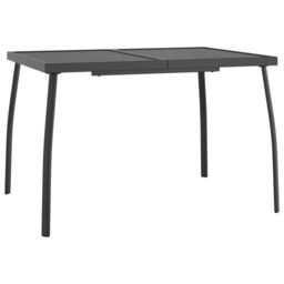Berkfield Home 7 Piece Garden Dining Set Anthracite Metal Mesh in Black - thumbnail 6