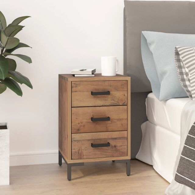 Berkfield Home Bedside Cabinet Brown 36x30x54 cm Solid Pinewood - Size: 36 x 30 x 54 cm - image 1