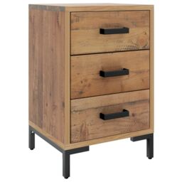 Berkfield Home Bedside Cabinet Brown 36x30x54 cm Solid Pinewood - Size: 36 x 30 x 54 cm - thumbnail 2