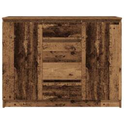 Berkfield Home Sideboard with Drawers Old Wood 100.5x35x76 cm Engineered Wood in Brown - thumbnail 6