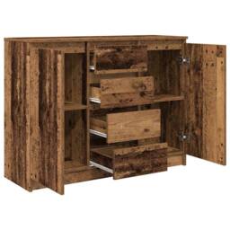 Berkfield Home Sideboard with Drawers Old Wood 100.5x35x76 cm Engineered Wood in Brown - thumbnail 5