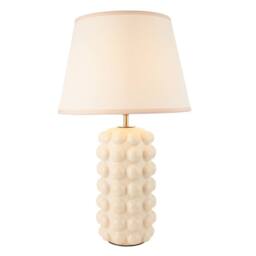 Netlighting Bobble White Table Lamp Fabric Ivy Shade 35cm B22 - thumbnail 1
