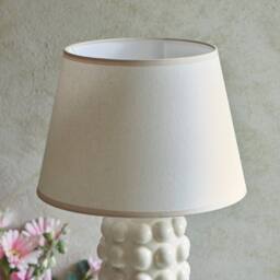 Netlighting Bobble White Table Lamp Fabric Ivy Shade 35cm B22 - thumbnail 5