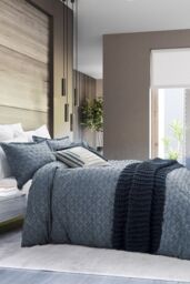 Nalu Nicole Scherzinger 'Kona' Cotton Oxford Pillowcase in Blue - thumbnail 5