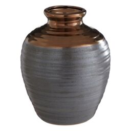 Orsina Zamak Large Barrel Vase in Grey - thumbnail 2