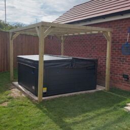 Churnet Valley Garden Furniture Ltd Heavy Duty Pergola - L240 x W240 x H230 cm - Min. Assembly Required in Brown - thumbnail 2