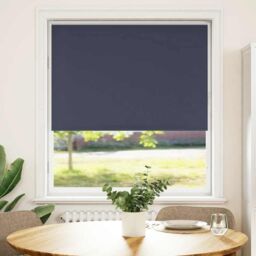 Berkfield Home Roller Blind Blackout Marine 95x130 cm Fabric Width 90.7 cm Polyester in Blue - thumbnail 2