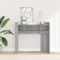 Berkfield Home Console Table Grey Sonoma 100x35x90 cm Engineered Wood - Size: 100 x 35 x 90 cm - thumbnail 3