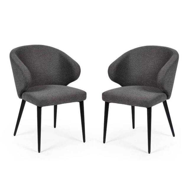 Cheshire Fairmont Premium Mid Grey Fabric Dining Chairs - Set of 2 - image 1