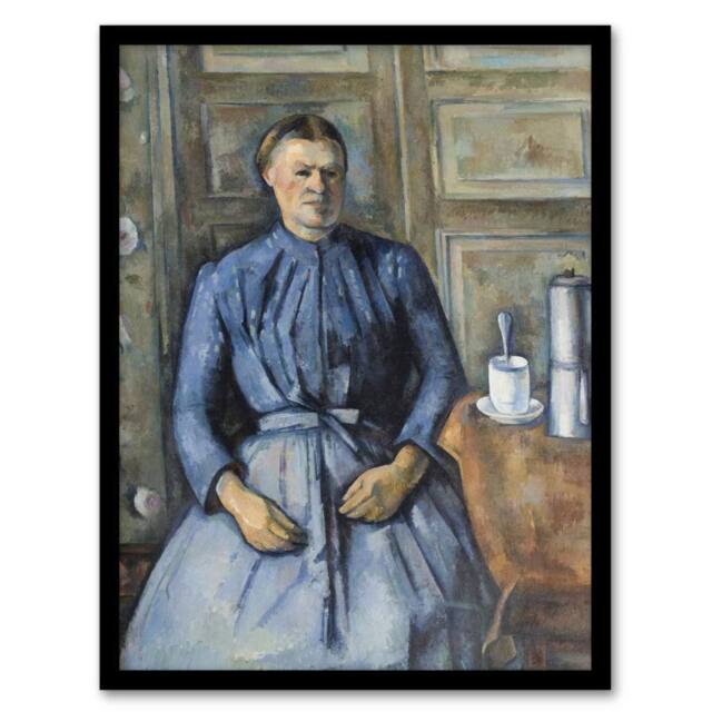Artery8 Woman with a Coffeepot Portrait Paul Cezanne Framed Wall Art Print - Size: A4 - image 1