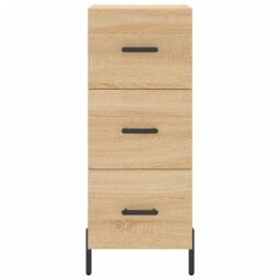 Berkfield Home Sideboard Sonoma Oak 34.5x34x90 cm Engineered Wood in Brown - thumbnail 6