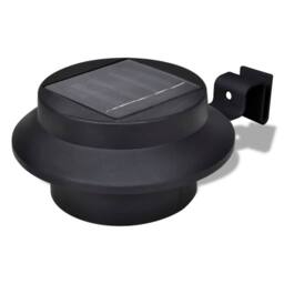 Berkfield Home Outdoor Solar Lamp Set 6 pcs Fence Light Gutter Light Black - thumbnail 3