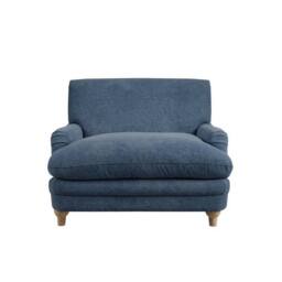 Lemon Pavilion Furniture Plumpton Chair Weave - L111.5 x W106 x H84.5 cm - Denim Blue/Oak in Blue - Size: 1 Pack
