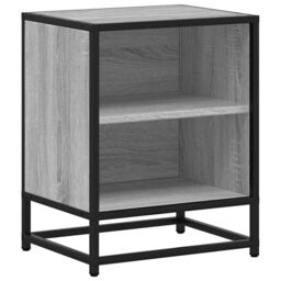 Berkfield Home Bedside Cabinets 2 pcs Grey Sonoma 40x31x50 cm Engineered Wood & Metal - Size: 40 x 31 x 50 cm - thumbnail 6