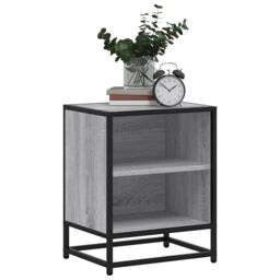 Berkfield Home Bedside Cabinets 2 pcs Grey Sonoma 40x31x50 cm Engineered Wood & Metal - Size: 40 x 31 x 50 cm - thumbnail 4