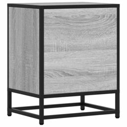 Berkfield Home Bedside Cabinets 2 pcs Grey Sonoma 40x31x50 cm Engineered Wood & Metal - Size: 40 x 31 x 50 cm - thumbnail 8
