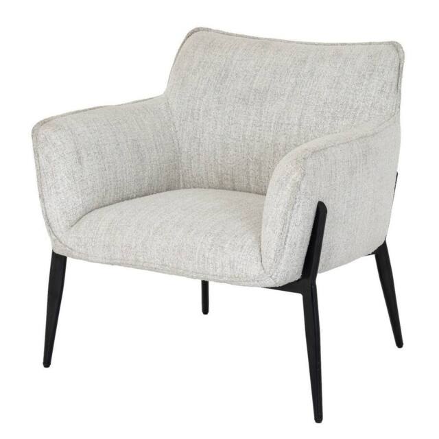 Lemon Pavilion Furniture and Decor Zephra Indoor Occasional Chair - Metal - L67 x W79 x H78 cm - White in Light Grey - image 1