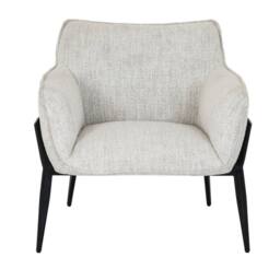 Lemon Pavilion Furniture and Decor Zephra Indoor Occasional Chair - Metal - L67 x W79 x H78 cm - White in Light Grey - thumbnail 2
