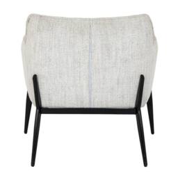 Lemon Pavilion Furniture and Decor Zephra Indoor Occasional Chair - Metal - L67 x W79 x H78 cm - White in Light Grey - thumbnail 3