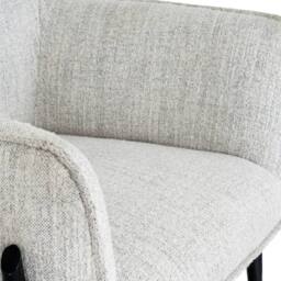 Lemon Pavilion Furniture and Decor Zephra Indoor Occasional Chair - Metal - L67 x W79 x H78 cm - White in Light Grey - thumbnail 4