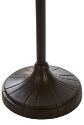 Orsina Tiffany Umbrella Shade Floor Lamp, Art Nouveau Wisteria Design, Nature-Inspired Multicoloured Glass Shade in Brown - thumbnail 3