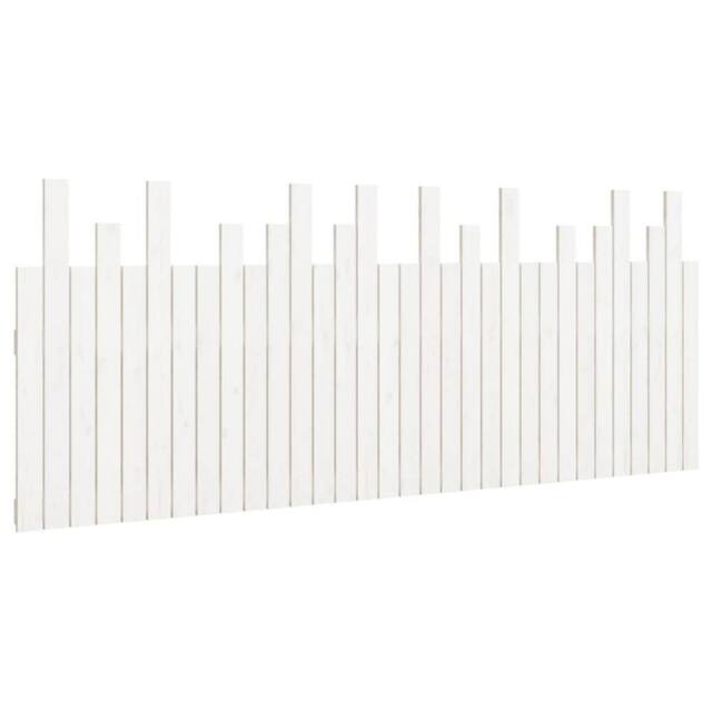 Berkfield Home Wall Headboard White 204x3x80 cm Solid Wood Pine - Size: 204 x 3 x 80 cm - image 1