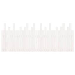 Berkfield Home Wall Headboard White 204x3x80 cm Solid Wood Pine - Size: 204 x 3 x 80 cm - thumbnail 5