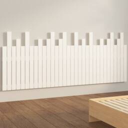 Berkfield Home Wall Headboard White 204x3x80 cm Solid Wood Pine - Size: 204 x 3 x 80 cm - thumbnail 4