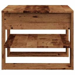 Berkfield Home Coffee Table Old Wood 55.5x55x45 cm Engineered Wood in Brown - thumbnail 5