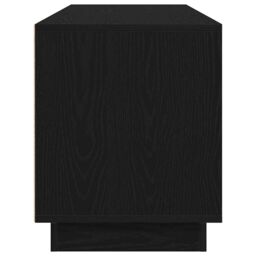 Berkfield Home TV Cabinet with LED Lights Black Oak 160.5x41x50 cm - thumbnail 8