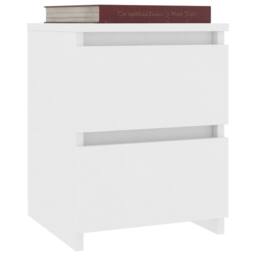 Berkfield Home Elegant Bedside Cabinet White 30x30x40 cm Engineered Wood - Size: 30 x 30 x 40 cm - thumbnail 1