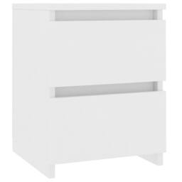 Berkfield Home Elegant Bedside Cabinet White 30x30x40 cm Engineered Wood - Size: 30 x 30 x 40 cm - thumbnail 3
