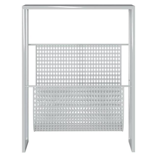 Berkfield Home Magazine Rack Silver 35x15x45 cm Steel - Size: 35 x 15 x 45 cm - image 1